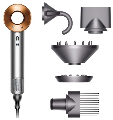 Фен Dyson Supersonic HD07, Bright Nickel/Bright Copper