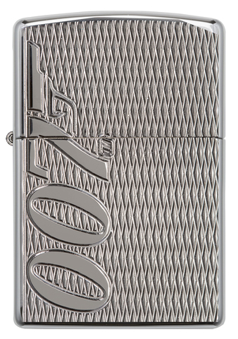 Зажигалка Zippo James Bond, прочный корпус Armor с покрытием High Polish Chrome, латунь/сталь