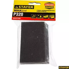 STAYER P320, 100 x 68 x 42 x 26 мм, водостойкая, четырехсторонняя угловая шлифовальная губка (3561-320)