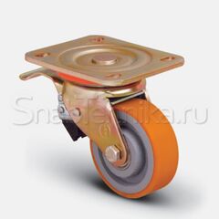 Большегрузная поворотная колесная опора ED01 VBP 200 F (полиуретан)