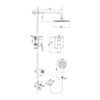 Lemark LM3729MW Встраиваемый смеситель с верхним душем ?22,6 см, лейка 3 режима ?110 мм, латунь/белый матовый