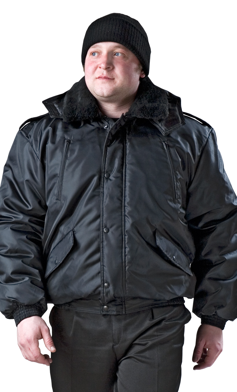 Куртка охрана-Норд зимняя (черная, Оксфорд)