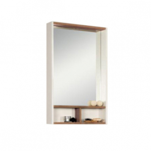 Зеркальный шкаф Йорк 60 Белый/Дуб сонома