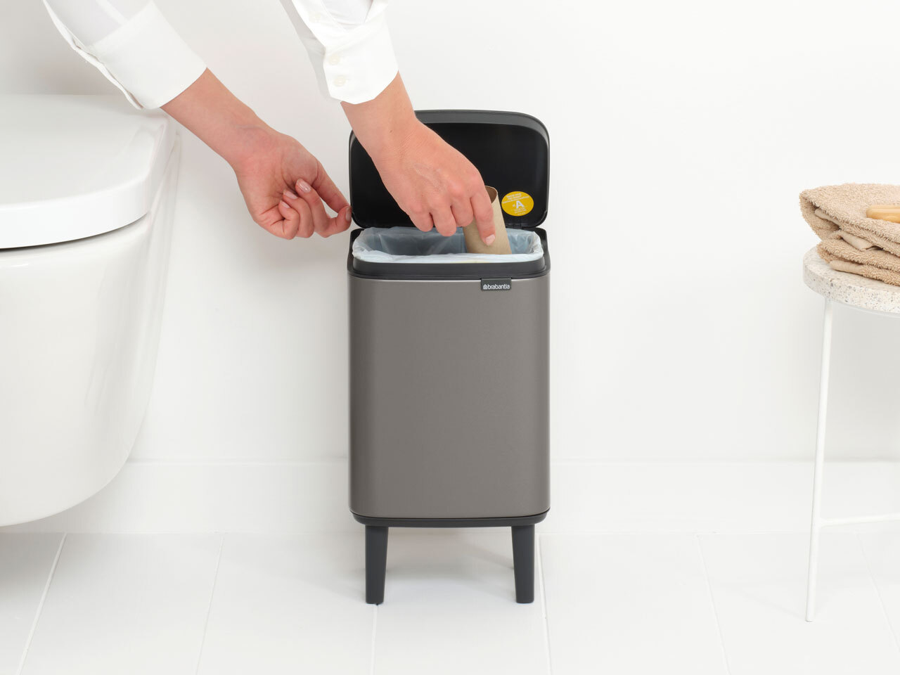 Мусорный бак Bo Hi (4 л), Платиновый, арт. 227127 - фото 6