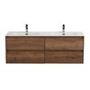 BelBagno KRAFT-1200-4C-SO-2-RNN KRAFT База под раковину подвесная с четырьмя выкатными ящиками для раковины с двумя чашами, Rovere Nebrasca Nature,1200x460x500,KRAFT-1200-4C-SO-2-RNN