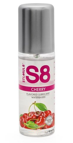 Смазка на водной основе S8 Flavored Lube со вкусом вишни - 125 мл. - Stimul8 STC7407