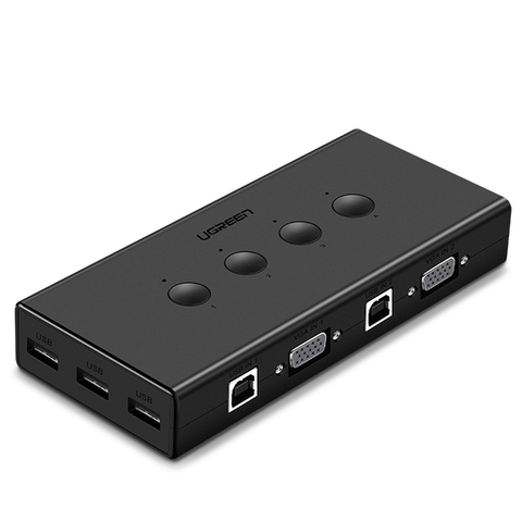 Переключатель UGREEN 4-Port USB KVM Switch Box свитч CM154