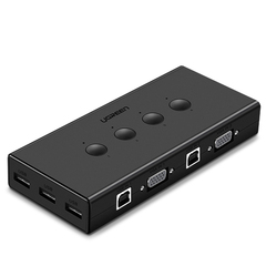 Переключатель UGREEN 4-Port USB KVM Switch Box свитч CM154