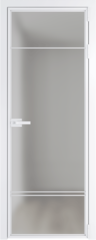 Алюминиевая дверь 4AХ вайт остеклённая