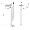 Boheme 129-CRCR.3 Смеситель STICK напольный CHROME LINEA