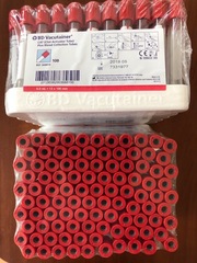 Vacutainer® пробирка 6мл, 13x100мм, пластик, бумажная этикетка, активатор свертывания кремнезём Becton Dickinson and Company, USA/Бектон Дикинсон энд Компани, США