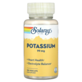 Калий, Solaray Potassium, 99 мг, 100 вегетарианских капсул 1