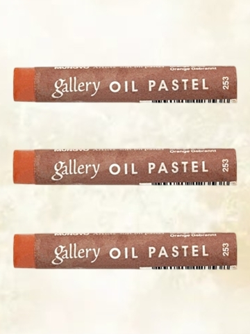 Пастель масляная мягкая профессиональная MUNGYO Gallery Жжёно - оранжевый №253 (3шт)