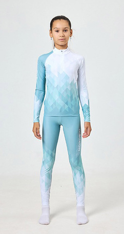 Детский Раздельный лыжный гоночный комбинезон Nordski Jr. Race Ice Mint