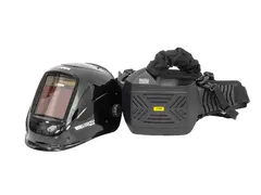 Маска сварщика КЕДР (СОБРАННАЯ) "К-704Т PRO" с ТУРБОБЛОКОМ черная