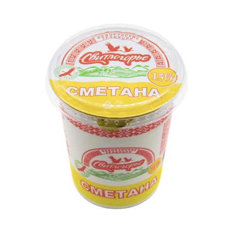 Сметана Свитлогорье 15% 380гр