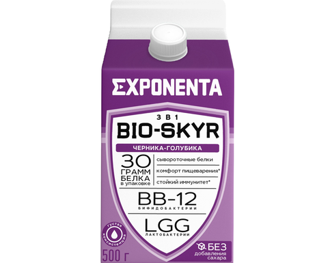 Напиток Exponenta High-pro 3 в1 черника голубика 500г, шт