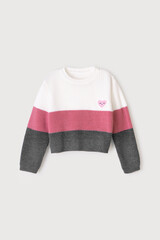 джемпер  для девочки  КВ 30120/ш/брусника,серый