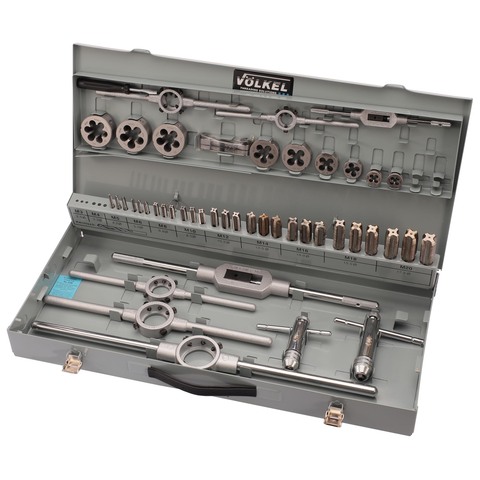 Набор метчиков и плашек M5 -M20 HSS-G 47пр Volkel 49301