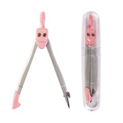 
          Циркуль Alingar, металлический, 82 мм, с грифелем, пластик. футляр, картонный стенд, розовый