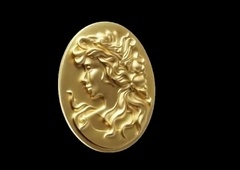 Силиконовый молд Камея Девушка № 21