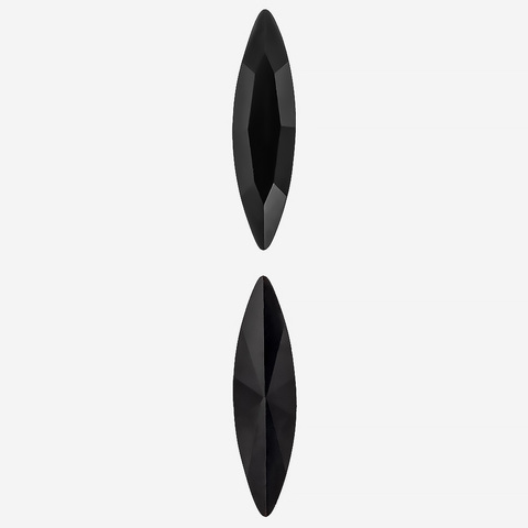 Кристалл Маркиз (Marquise Fancy Stone), оттенок "Черный"/"Jet", 15*4мм