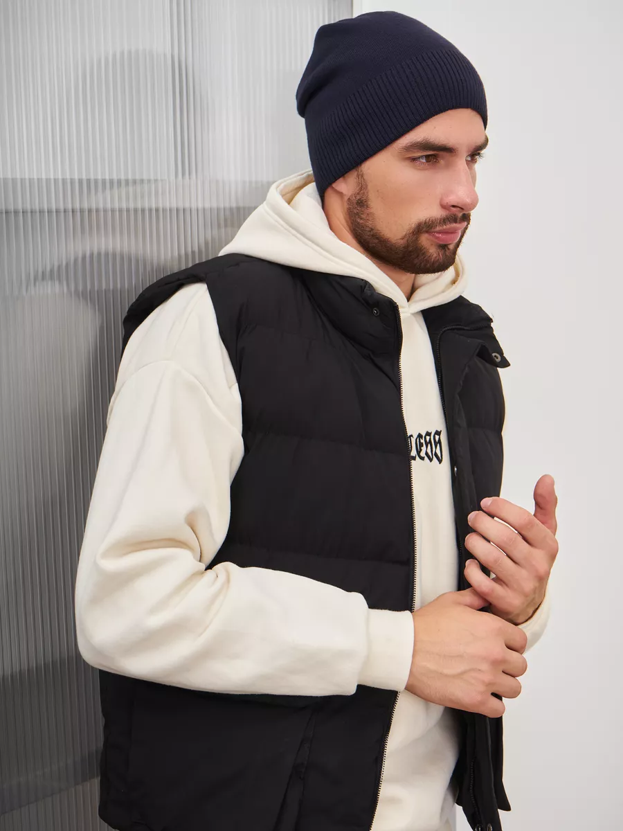 Шапка бини зимняя весенняя с флисом