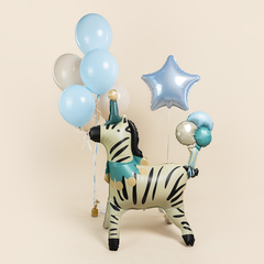 Связка гелиевых шаров с фигурой Зебра