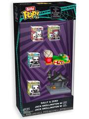 Funko Bitty POP! Disney. The Nightmare Before Christmas: Sally & Zero + Jack with Jack's House + Jack with Snow Mobile