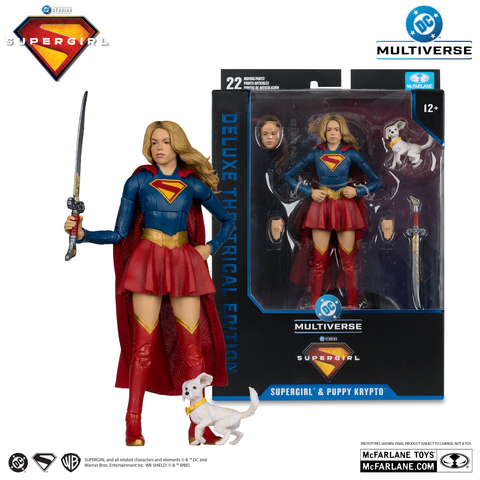 Фигурка Супергерл и щенок Крипто из фильма Supergirl Deluxe Theatrical Edition