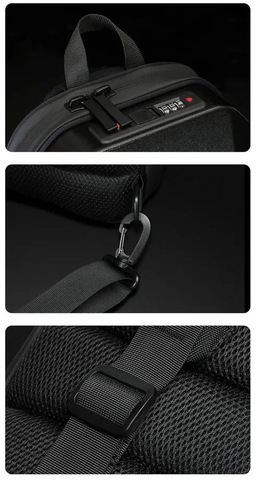 Картинка рюкзак однолямочный Ozuko 9499s black - 6