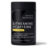 L-теанин и кофеин с маслом MCT 200 мг, L-Theanine and Caffeine, Sports Research, 60 капсул 1