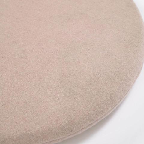 Круглая подушка для стула Biasina из 100% шерсти, розовая, Ø 35 см
