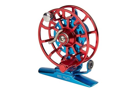 Купить недорого катушку инерционную Higashi HI-55S Blue/Red