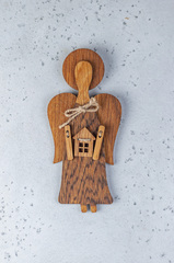 Интерьерный деревянный подвес-оберег 