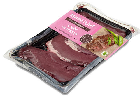 Стейк из сердца телятины охлажденный, 480г