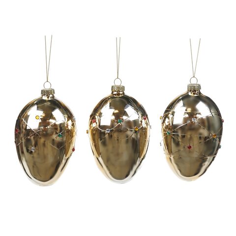 Яйцо 3шт 12см Goodwill золотое в ассортименте