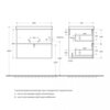 BelBagno DUE-600-2C-SO-BL-P DUE База под раковину подвесная с двумя выкатными ящиками, Bianco Lucido, 600x422x500, DUE-600-2C-SO-BL-P