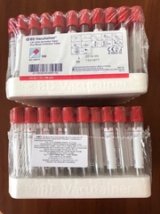 Vacutainer® пробирка 6мл, 13x100мм, пластик, бумажная этикетка, активатор свертывания кремнезём Becton Dickinson and Company, USA/Бектон Дикинсон энд Компани, США