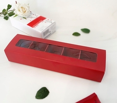 Коробка для 5 конфет Красная