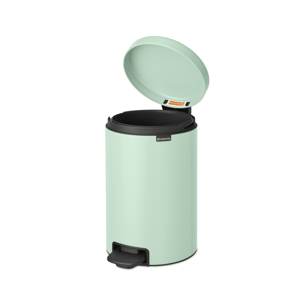 Мусорный бак newIcon с педалью (12 л), Мятно-голубой, арт. 233906 - фото 3