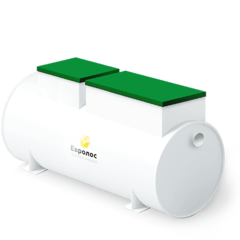 Станция биологической очистки Евролос Грунт 3 PR 1 500 л. горизонтальная / 600 л. в сутки / 3 чел. / принудительный сброс / компрессорная аэрация (150x120x170см;154кг;черный) - арт.556068