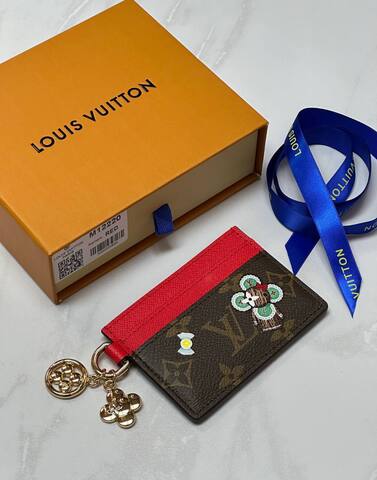 Держатель для карт Louis Vuitton Charms, красный