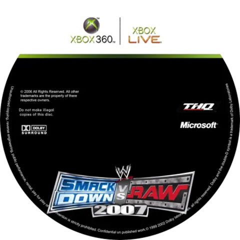 WWE SmackDown vs RAW 2007 [Xbox 360]