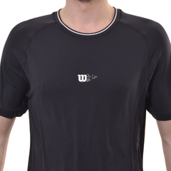 Теннисная футболка Wilson Players Seamless Crew 2.0 - black
