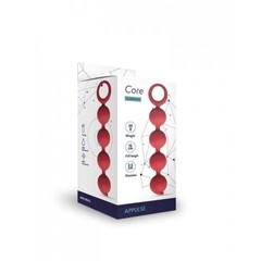 Анальная цепочка Appulse, 2,5 x 13 см , цвет бордовый