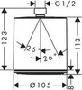Hansgrohe Pulsify 24130000 Верхний душ Ø 105 мм (хром)