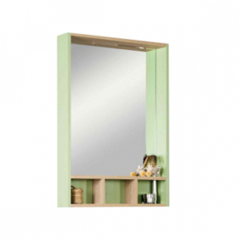 Зеркальный шкаф Йорк 60 Салатовый/Дуб сонома