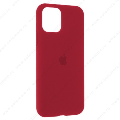 Накладка Silicone Case для Apple iPhone 11 Pro закрытый малиновый