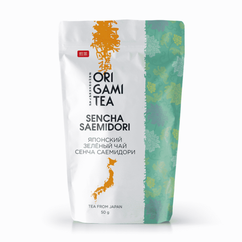 Японский чай Сенча Саемидори Origami tea, 50 гр